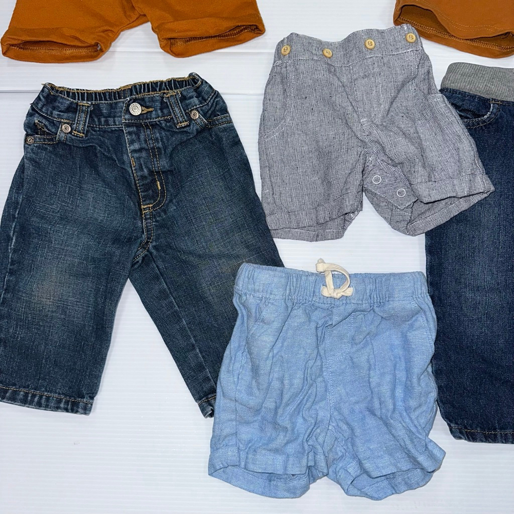 Lot of 7 Assorted Baby Boy Bundle 5 Shorts 2 pants Various Sizes - Picture 3 of 13